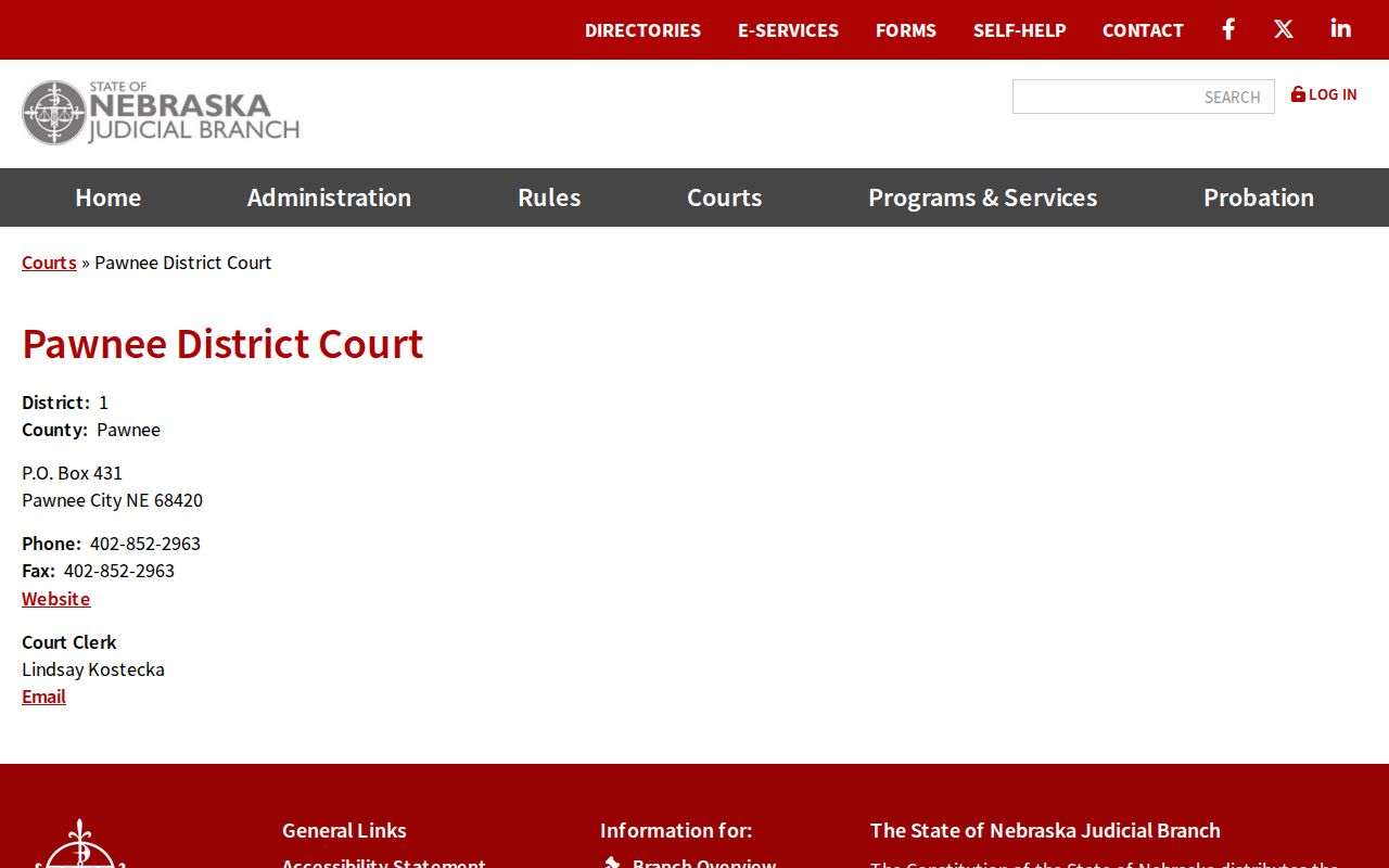 Pawnee County warrant search, District Court profile