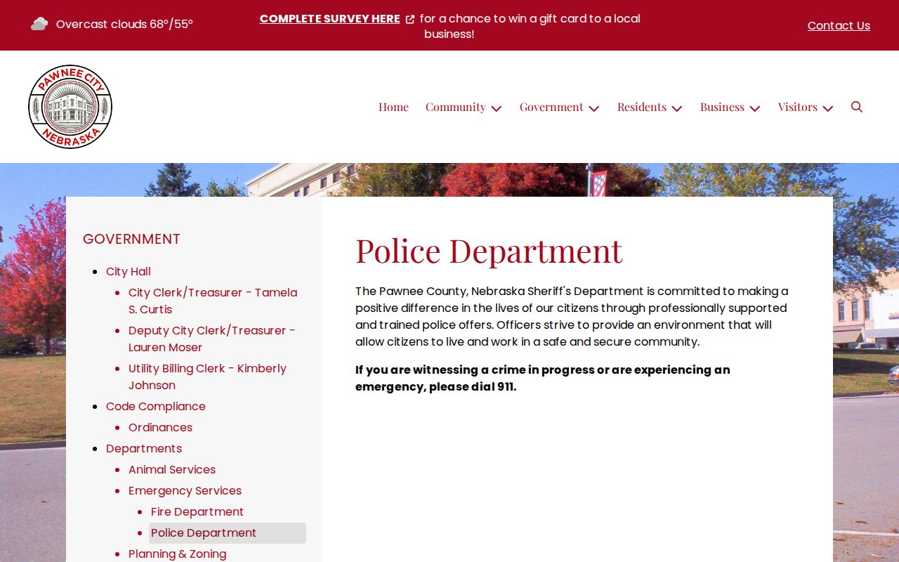 Pawnee County municipal court warrant records, Sheriff police-service statement