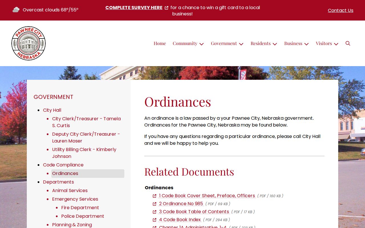 Pawnee County municipal court warrant records, city traffic ordinance source
