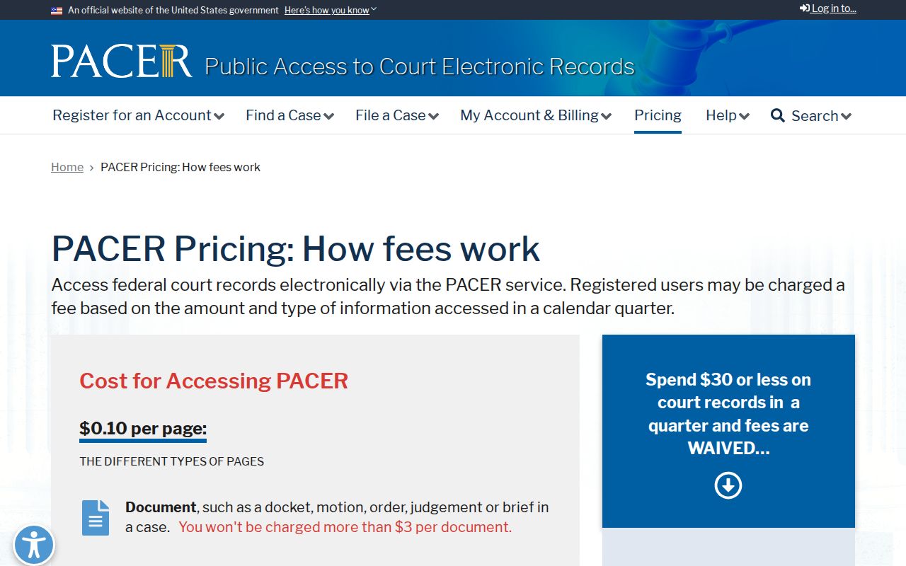 Pawnee County most wanted records, federal docket access context